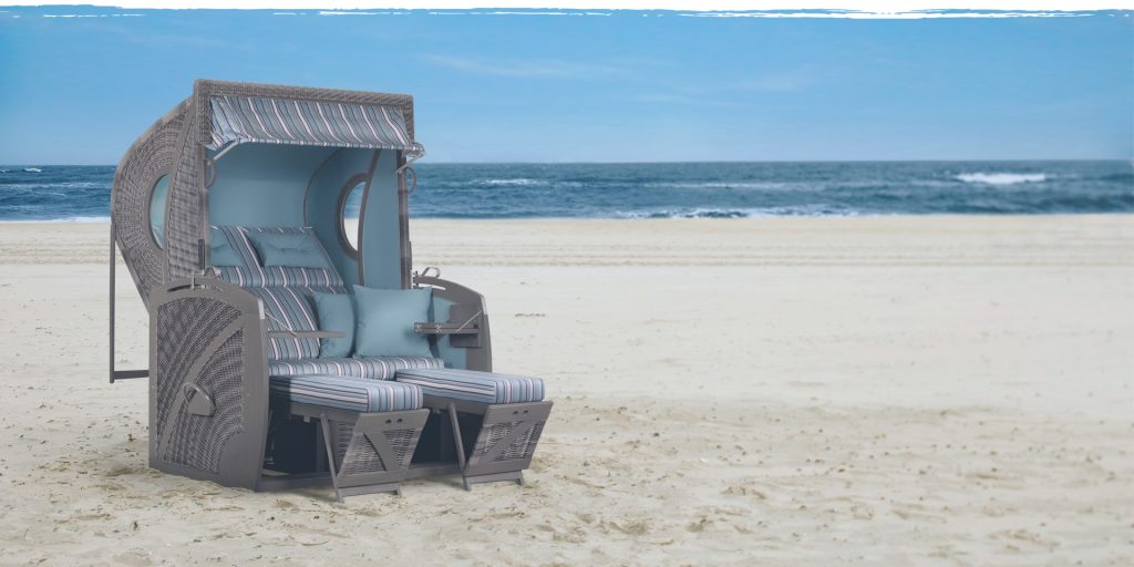 German Strandkorb at the beach
