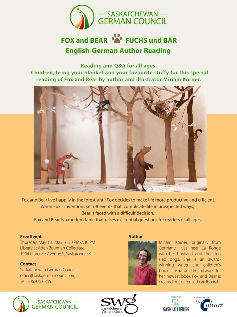 Author Reading with German Canadian Miriam Körner Author Reading with German Canadian Miriam Körner