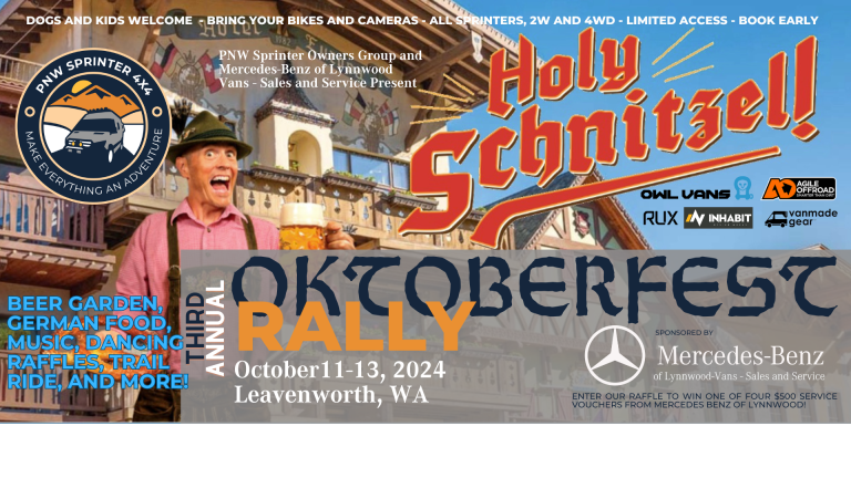 3rd Annual PNW Sprinter Owners Group Oktoberfest Rally – October 11-13 3rd Annual PNW Sprinter Owners Group Oktoberfest Rally – October 11-13