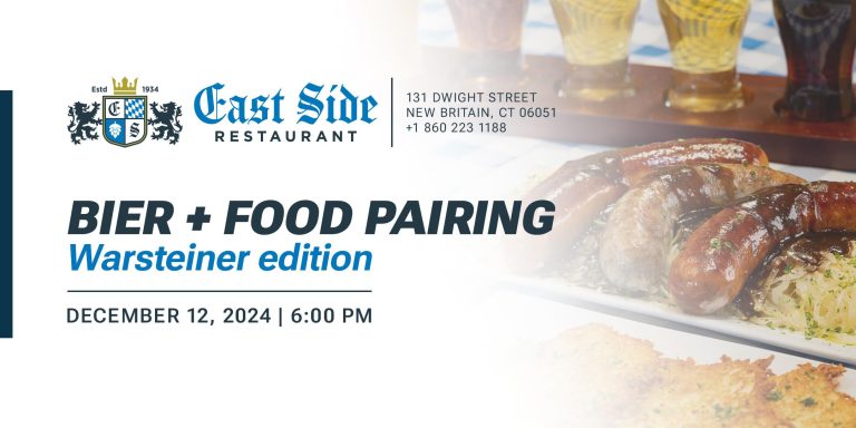 Wunderbar Warsteiner Bier and Food Pairing at East Side Restaurant!