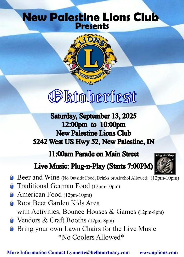 New Palestine Lions Club Oktoberfest New Palestine Lions Club Oktoberfest
