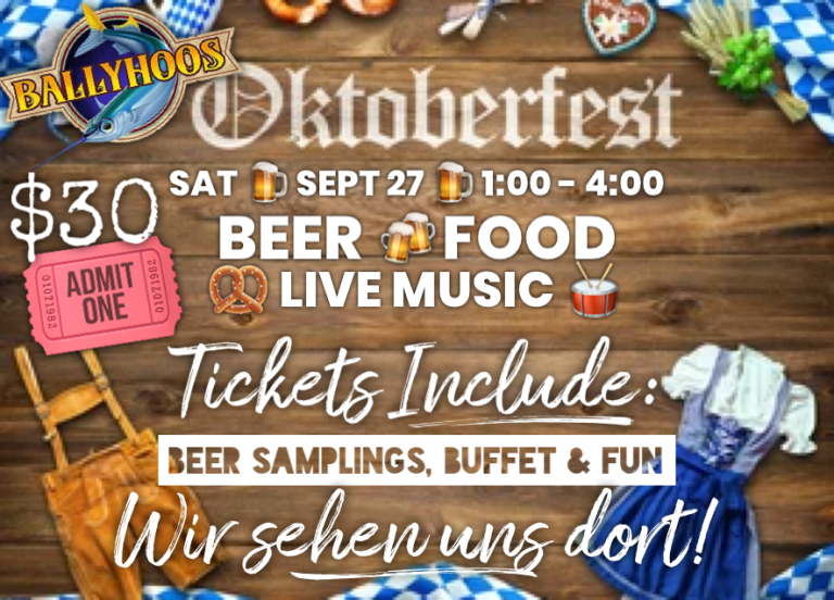 Oktoberfest Celebration at Ballyhoos! Oktoberfest Celebration at Ballyhoos!