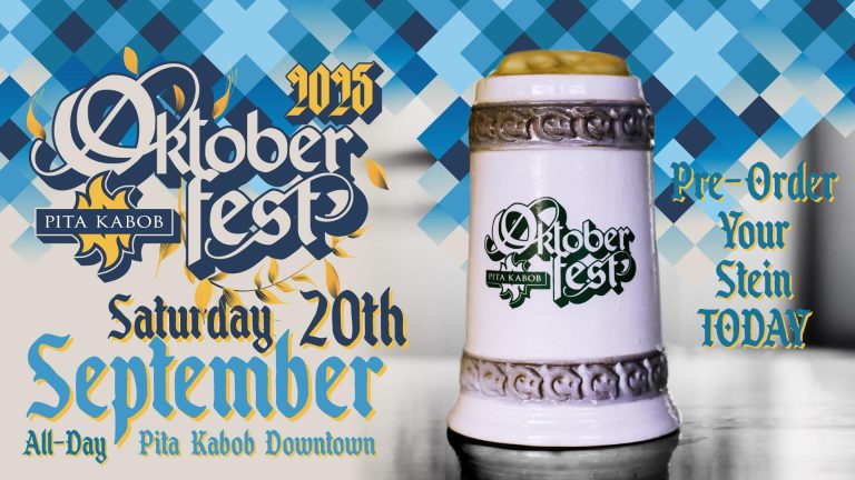 Pita Kabob Oktoberfest 2025 Stein Pre-Order Pita Kabob Oktoberfest 2025 Stein Pre-Order