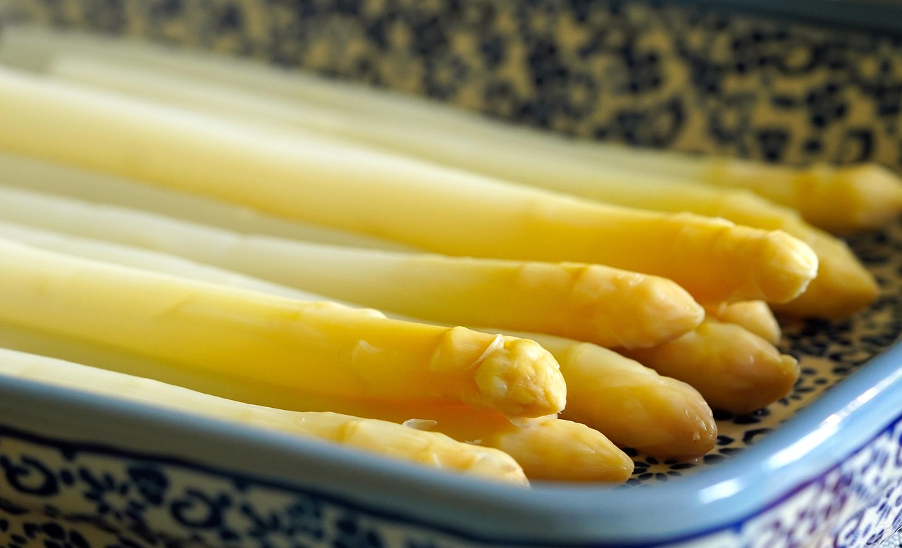 White asparagus - Spargelzeit season in Germany