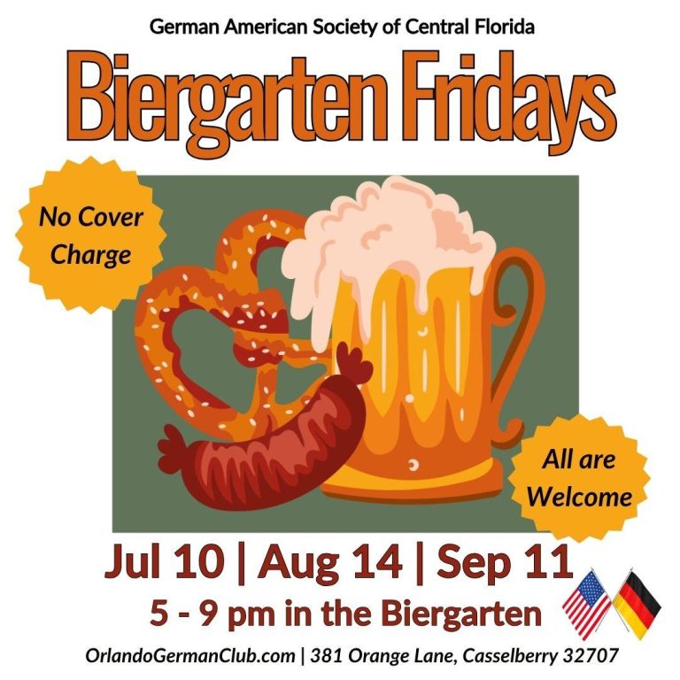 Biergarten Friday – 14 August Biergarten Friday – 14 August