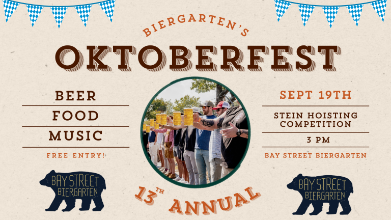 Biergarten September Oktoberfest Stein Hoisting Sign Up