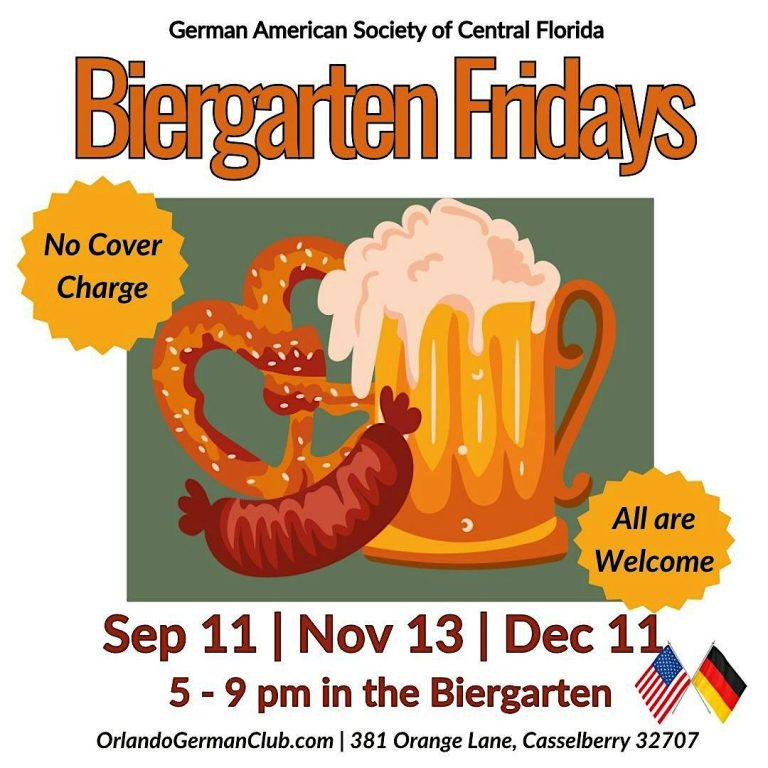 Biergarten Friday – 11 September 2026 Biergarten Friday – 11 September 2026