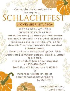 Schlachtfest 2026 — American Aid Society of German Descendants (Lake Villa)
